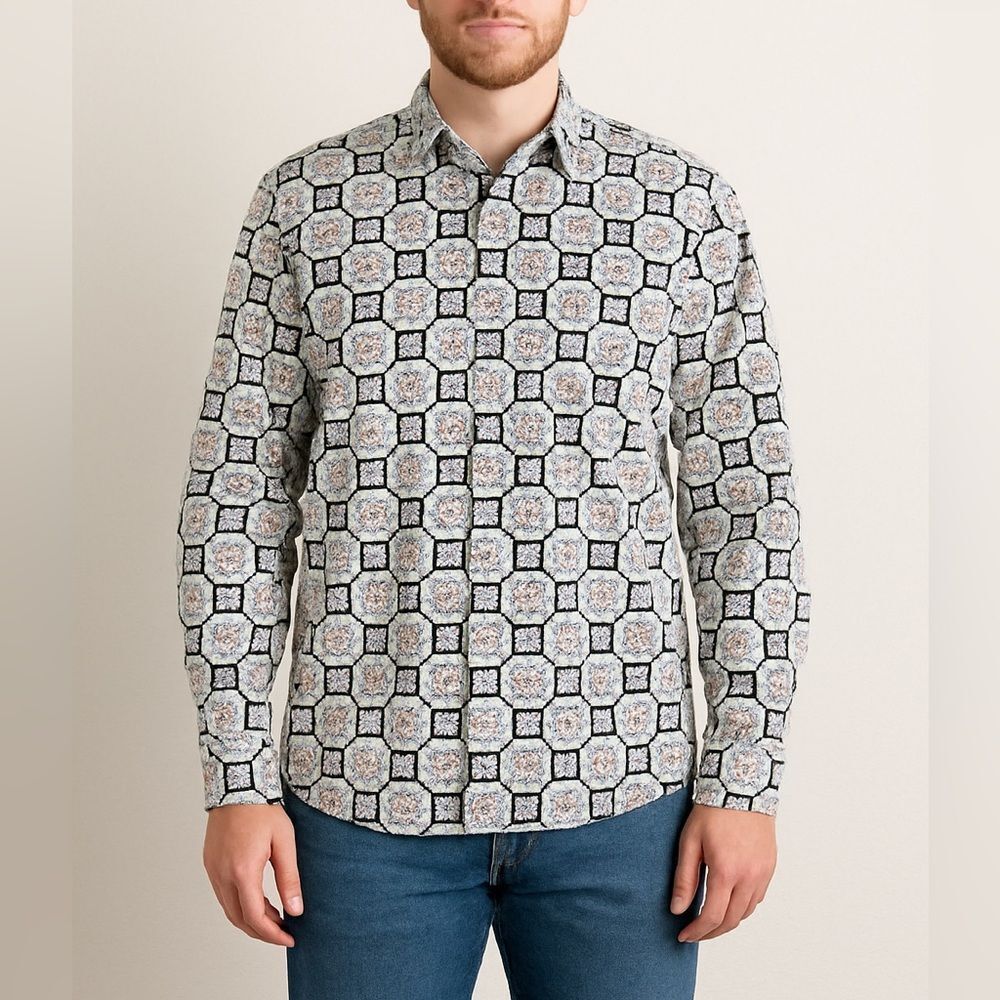 Enyce clothing, company,‎ men’s XL, button, front, long sleeve, dress shirt